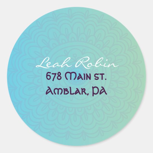 Aqua HEMSA HAND of GODバルミツワーステッカーシール ラウンドシール (正面)