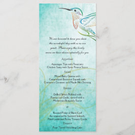 Aqua Hummingbird水彩色結婚のメニュー メニュー