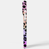 Aqua Iridescent Leopard Print Monogrammed Case-Mate iPhoneケース (裏面 / 左)