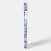 Aqua Iridescent Leopard Print Monogrammed Case-Mate iPhoneケース (裏面 / 左)