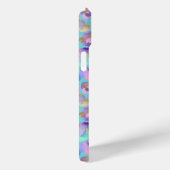 Aqua Iridescent Leopard Print Monogrammed Case-Mate iPhoneケース (裏面 / 右)