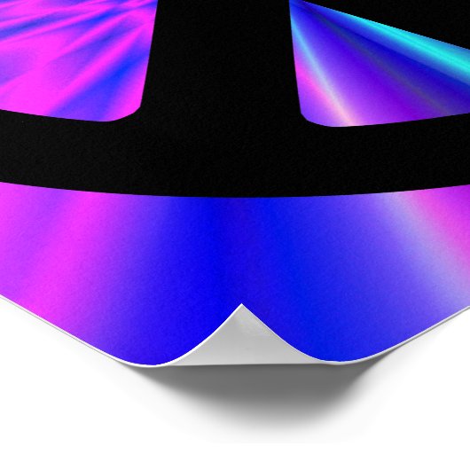 Aqua Light Show with Peace Symbol ポスター (角)