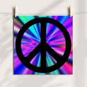 Aqua Light Show with Peace Symbol ポスター