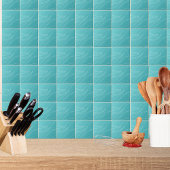 Aqua Line Waves Modern Minimalist Abstract タイル