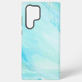 Aqua Marble Abstract Art Phone Case Samsung Galaxyケース (裏面)