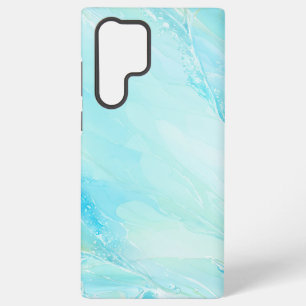Aqua Marble Abstract Art Phone Case Samsung Galaxy S22 Ultraケース
