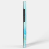 Aqua Marble Abstract Art Phone Case Samsung Galaxyケース (右側面)