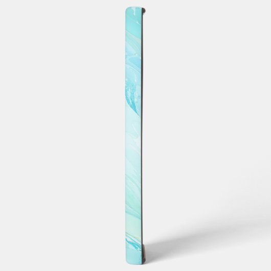 Aqua Marble Abstract Art Phone Case Samsung Galaxyケース (左側面)