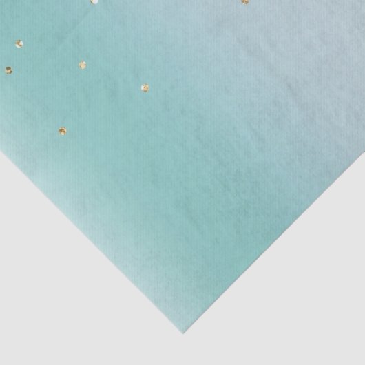 Aqua Mint Gold Sparkle Dots Christmas 薄葉紙 (詳細)