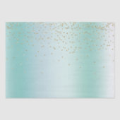Aqua Mint Gold Sparkle Dots Christmas 薄葉紙 (正面)