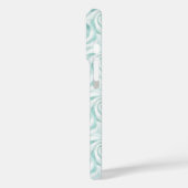 Aqua Mint White Swirls Case-Mate iPhoneケース (裏面 / 左)