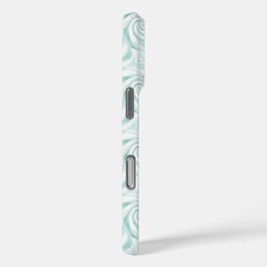 Aqua Mint White Swirls Case-Mate iPhoneケース (裏面 / 右)