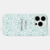 Aqua Mint White Swirls Case-Mate iPhoneケース (裏面 (横))