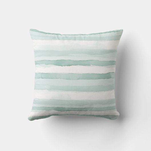 Aqua Mint White Swirls Christmas クッション (裏面)