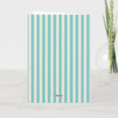 Aqua Modern Stripe Bridesmaid Proposal カード (裏面)