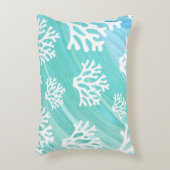 Aqua Ocean Coral Sealife アクセントクッション (正面(垂直))