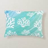 Aqua Ocean Coral Sealife アクセントクッション (裏面)