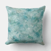 Aqua ocean crystals Throw Pillow クッション (正面)