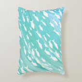 Aqua Ocean Fish Nautical アクセントクッション (正面(垂直))