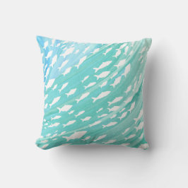 Aqua Ocean Fish Nautical  クッション