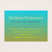 Aqua–Olive Smooth Gradient, Business Cards (正面)