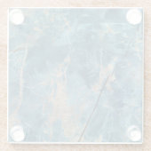 Aqua Onyx Marble：高解像度デザイン。 ガラスコースター (裏面)