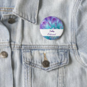 AQUA PURPLE Dahlia V12付きブライドメイドボタン 缶バッジ (インサイチュ)