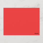 Aqua/Redギターハート表はがき ポストカード (裏面)