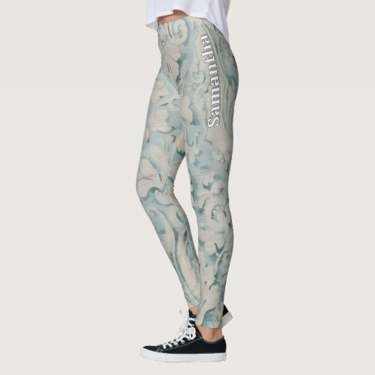 Aqua Renaissance Vine Leggings レギンス (左)