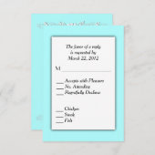 Aqua RSVPとメニュー選択 出欠カード (正面/裏面)