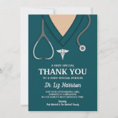 Aqua Scrubs Medical Professional Thank You Card サンキューカード (正面)
