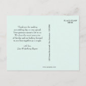 Aqua Seahorseの写真結婚ありがとうはがき ポストカード (裏面)