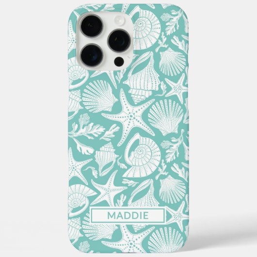 Aqua Shells Personalized Case-Mate iPhoneケース (裏面)