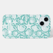 Aqua Shells Personalized Case-Mate iPhoneケース (裏面 (横))