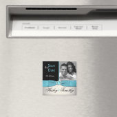 Aqua、Silver、Black Save the Date Photo Magnet マグネット (インサイチュ (食洗機))