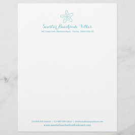 Aqua starfish holiday property business letter レターヘッド