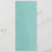 Aqua String Lightsの結婚メニューカード メニュー (裏面)