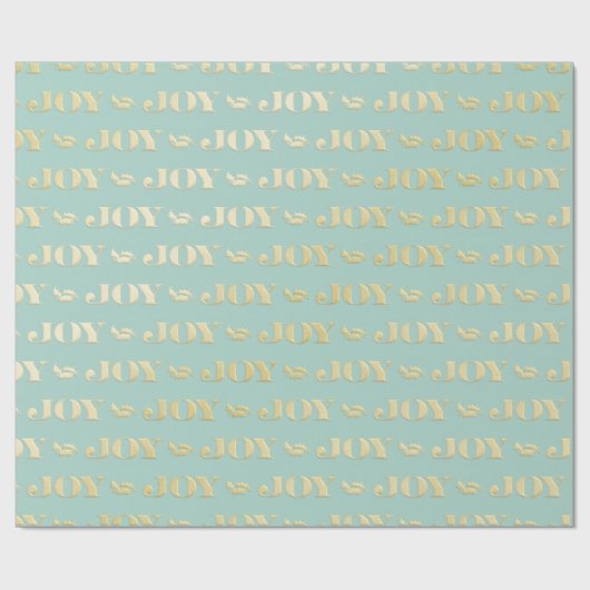 Aqua & Teal Christmas Wrapping Paper with Gold Acc ラッピングペーパー (フラット)