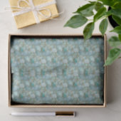 Aqua Teal Gold Mosaic Sea Glass Small Scale  薄葉紙 (ギフト)