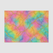 Aqua Turquoise Blue Pink Yellow Purple Gold Marble 薄葉紙 (正面)