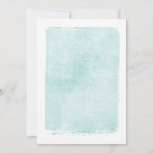 Aqua Turquoise Grunge Distressed Casual 招待状 (裏面)