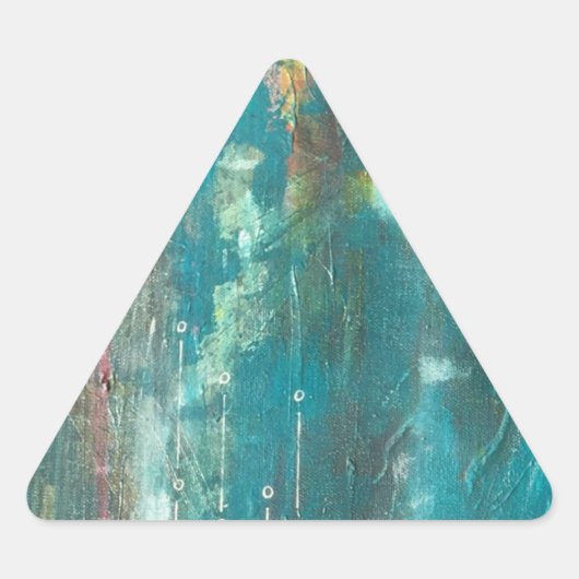 Aqua Upload Artスタンプ 三角形シール (正面)