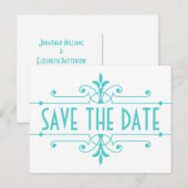 Aqua v2 ファンシー Adminal日付はがきを保存 案内ポストカード (正面/裏面)