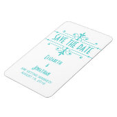 Aqua v2 ファンシー Adminal Save the Date Magnet マグネット (左側)