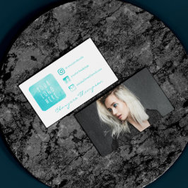 Aqua Water Colorロゴ&フォトソーシャルメディア 名刺