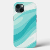 Aqua Wave Abstract Case Case-Mate iPhoneケース (裏面)