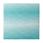 Aqua Wave Gradient | Modern Ocean Pattern タイル (正面)