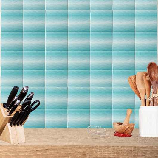 Aqua Wave Gradient | Modern Ocean Pattern タイル