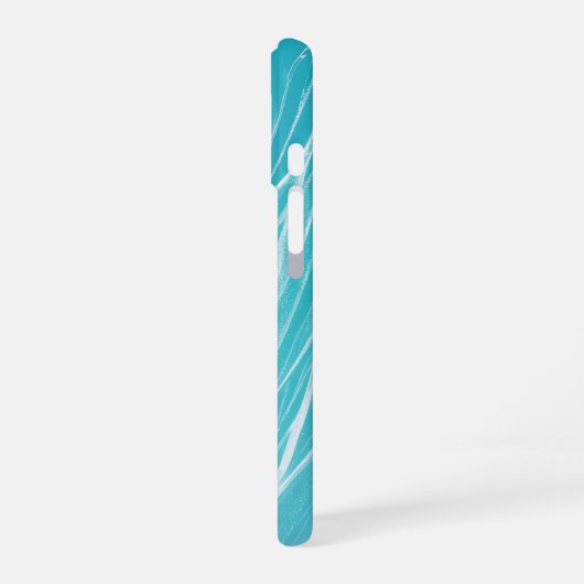 Aqua Wave Shimmering Water Phone Case iPhone 16ケース (左側面)