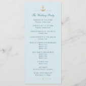 Aqua White ストライプの Programラ航海のックカード プログラム (裏面)